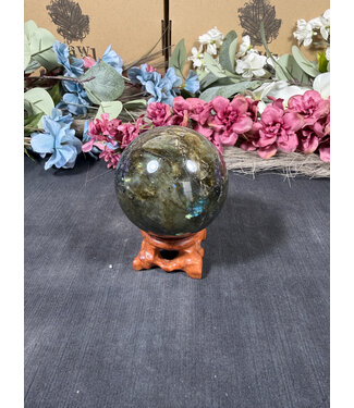 Labradorite Sphere #14, 62.2mm, 346gr Labradorite Sphere #14, 62.2mm, 346gr