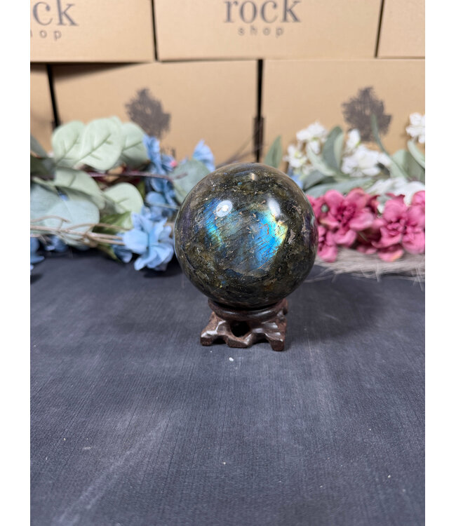 Labradorite Sphere #19, 81mm, 746gr