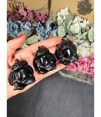Toothless Carving, Black Obsidian Toothless