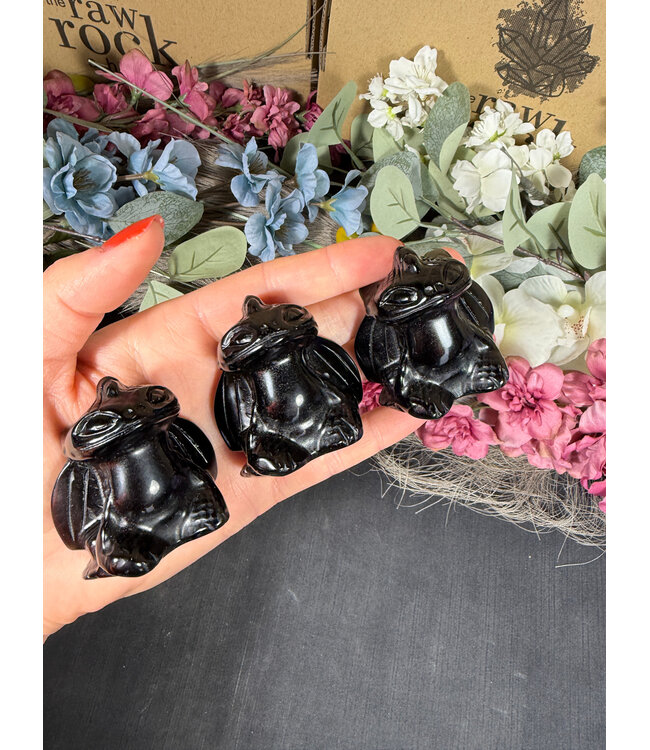 Toothless Carving, Black Obsidian Toothless