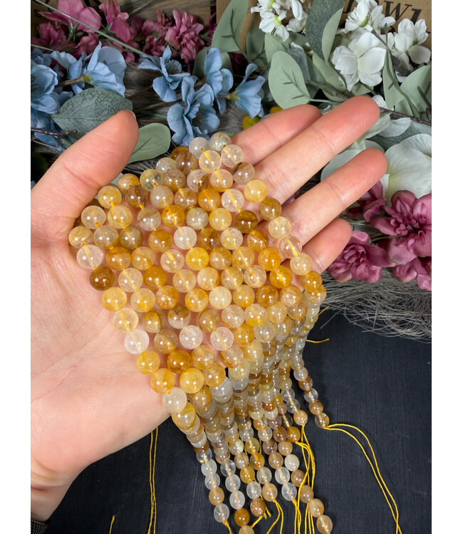 Golden Healer Beads Polished 15" Strand 6mm 8mm