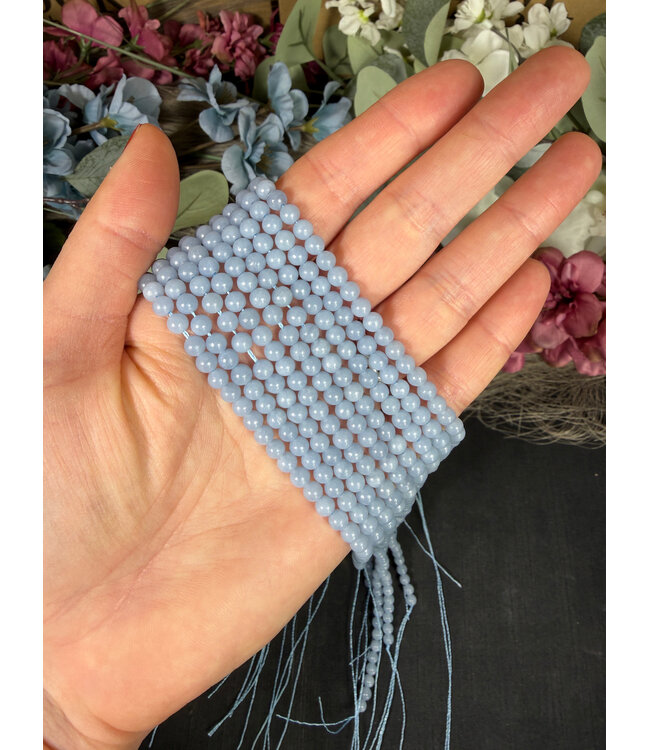 Angelite Beads Polished 15" Strand 4mm 6mm 8mm