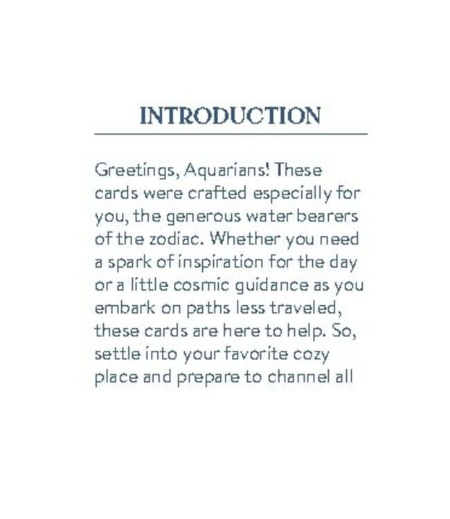 Cosmo Cards: Aquarius