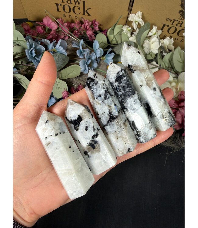 Rainbow Moonstone Point, Size Medium [50-74gr]