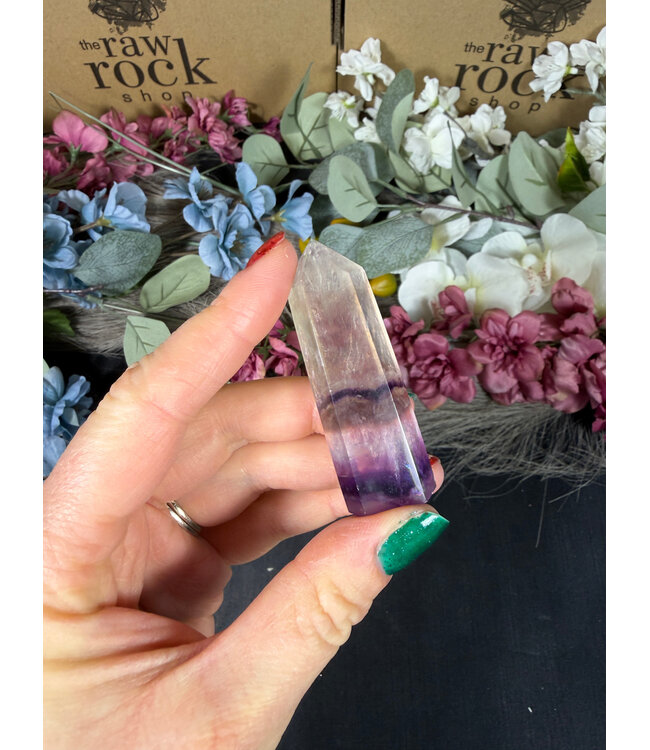 Rainbow Fluorite Point, Size Small [25-49gr]