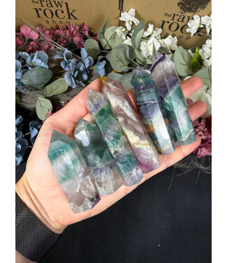 Rainbow Fluorite Point, Size Medium [50-74gr]