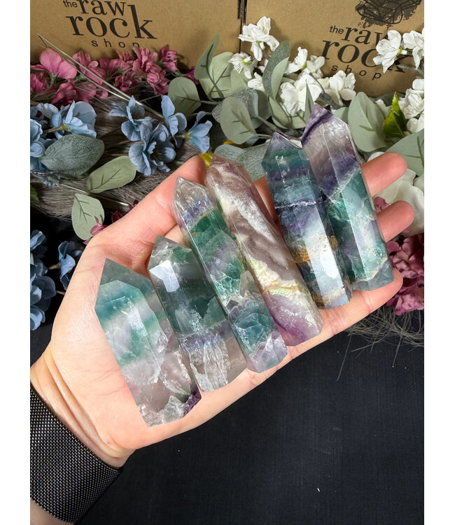 Rainbow Fluorite Point, Size Medium [50-74gr]