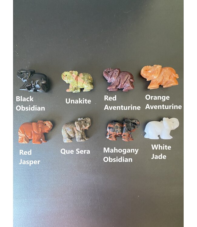 2" Elephant Carving, 24 Types