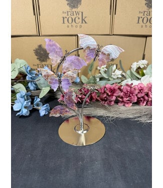 Amethyst Agate Butterflies on Stand #2, 192gr