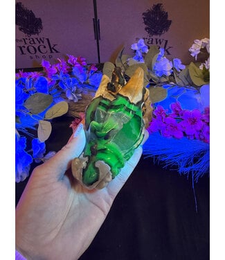 Fluorescent Agate Dragon Head #1, 602gr