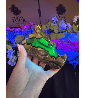 Fluorescent Agate Dragon Head #4, 516gr