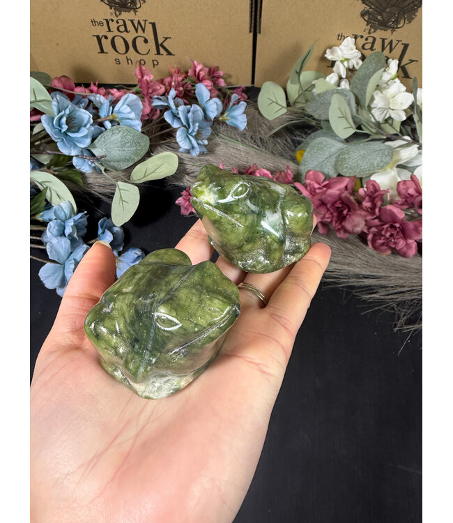 Medium Green Jade Bull Frog