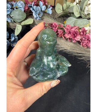 Moss Agate Sloth #7, 228gr