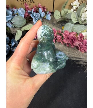 Moss Agate Sloth #5, 194gr