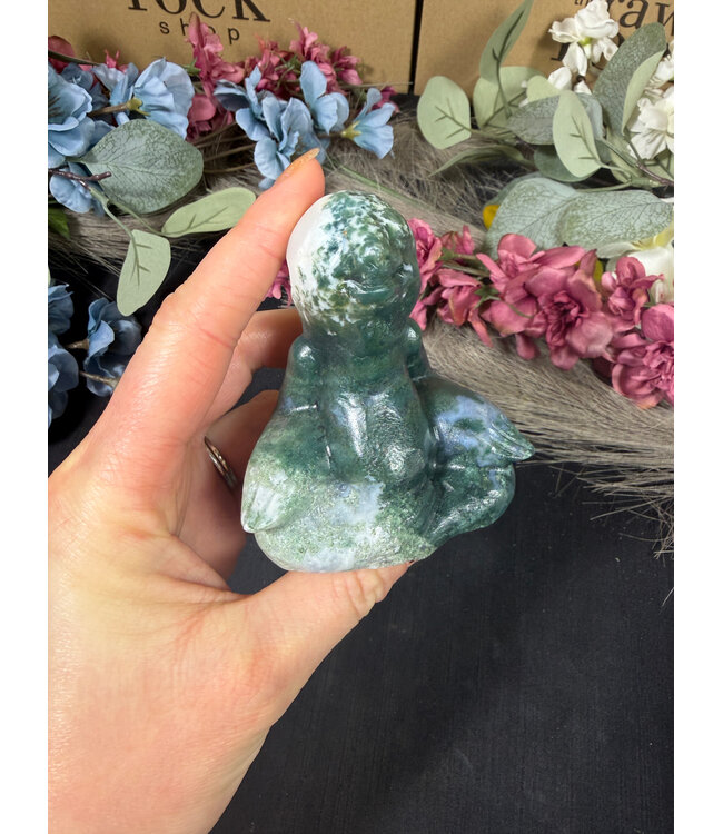 Moss Agate Sloth #5, 194gr