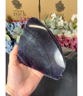 Rainbow Fluorite Slab #16, 580gr