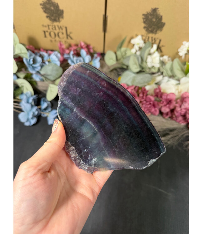 Rainbow Fluorite Slab #13, 330gr