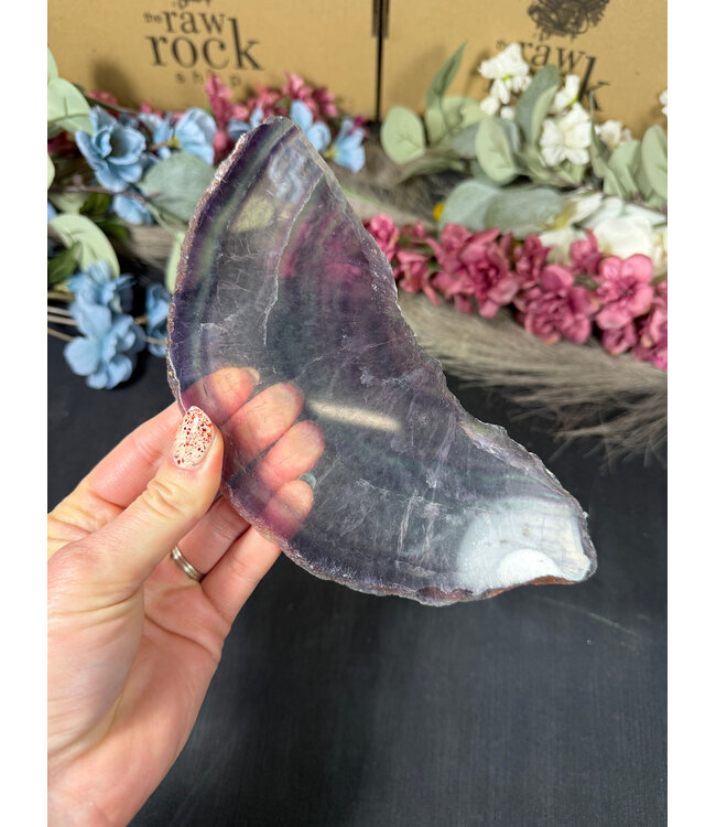 Rainbow Fluorite Slab #12, 312gr