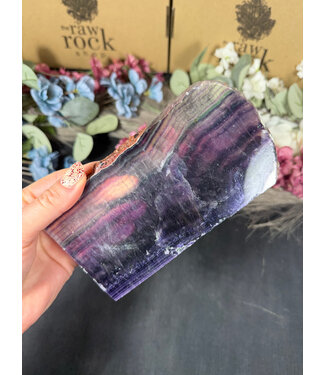 Rainbow Fluorite Slab #10, 434gr