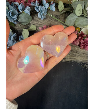 Aura Rose Quartz Heart, Size XX-Small [25-49gr]