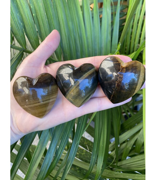 Tiger Eye Heart, Size Small [75-99gr]