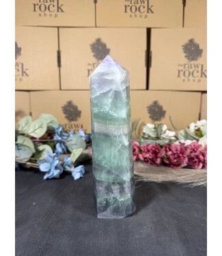 Rainbow Fluorite Tower #107, 1140gr