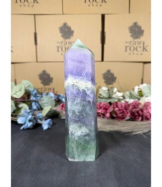 Rainbow Fluorite Tower #110, 1212gr