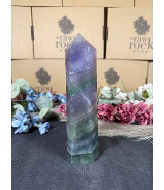 Rainbow Fluorite Tower #112, 1064gr