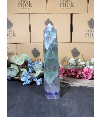 Rainbow Fluorite Tower #115, 1042gr