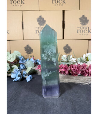 Rainbow Fluorite Tower #105, 1096gr