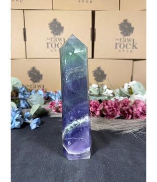 Rainbow Fluorite Tower #103, 1074gr