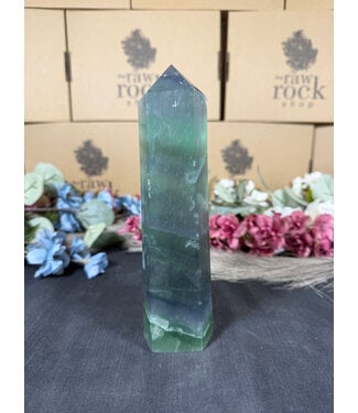 Rainbow Fluorite Tower #104, 1100gr