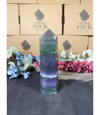 Rainbow Fluorite Tower #100, 1020gr