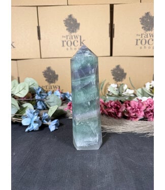 Rainbow Fluorite Tower #98, 1092gr