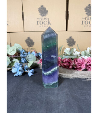 Rainbow Fluorite Tower #96, 1014gr