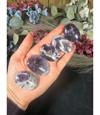 Chevron/Dreamy Amethyst Palm Stone, Size Baby [1-24gr]