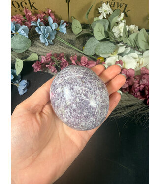 Lepidolite Palm  Stone, Size Monster  [300-324gr]