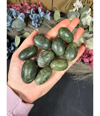 Green Jade Tumbled Stones; 1 sizes available, purchase individual or bulk