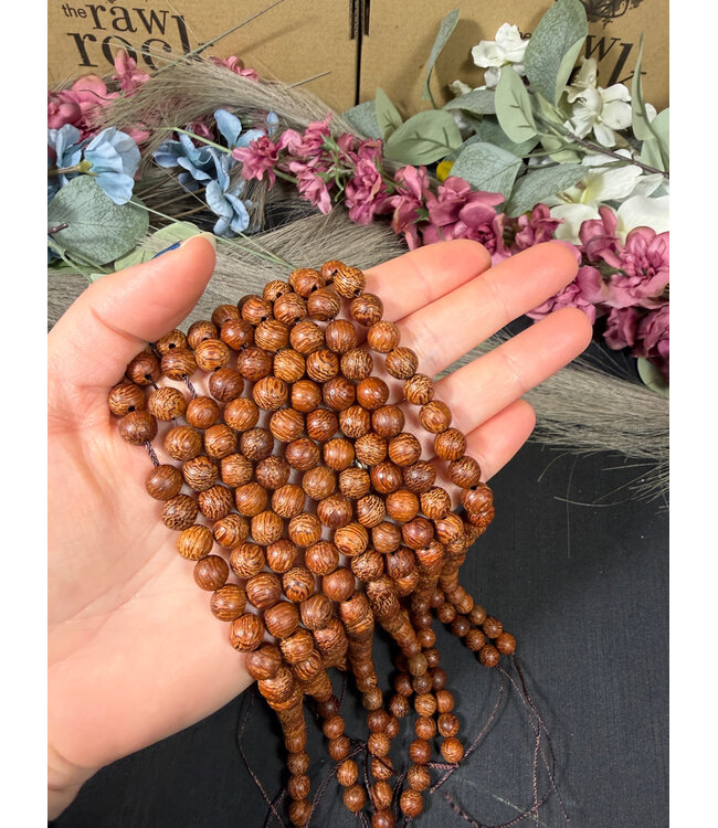 Draco Wood (Dragon Tree) Beads 15" Strand 6mm 8mm