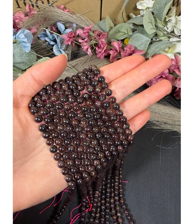 Garnet Beads Polished 15" Strand 4mm 6mm 8mm