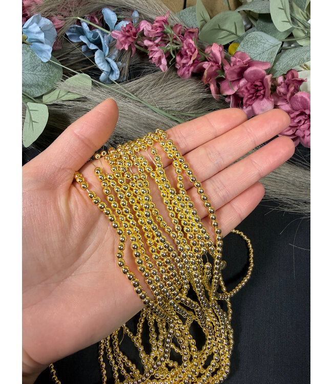 Gold Hematite Beads Grade A 15" Strand 4mm 6mm 8mm