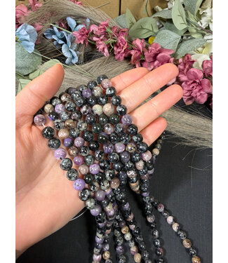 Charoite Beads Polished 15" strand 8mm