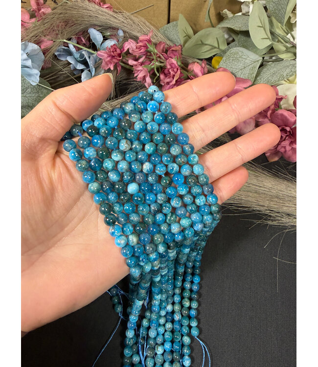 Apatite Beads Polished 15" Strand 6mm 8mm