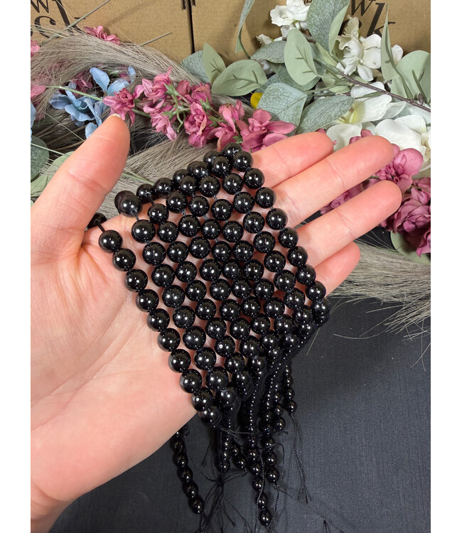 Tourmaline Beads Polished 15" Strand 6mm 8mm