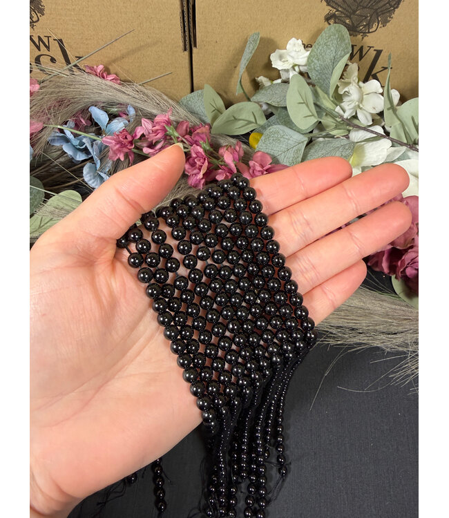 Tourmaline Beads Polished 15" Strand 6mm 8mm