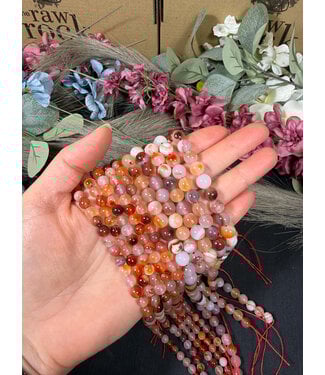 Sardonyx Beads Polished 14.5" Strand 6mm 8mm