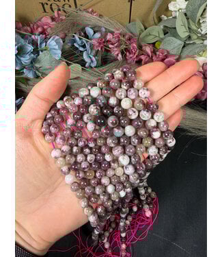 Pink Tourmaline Beads Polished 15" Strand 6mm 8mm