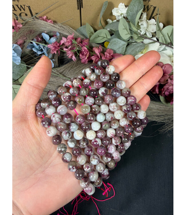 Pink Tourmaline Beads Polished 15" Strand 6mm 8mm