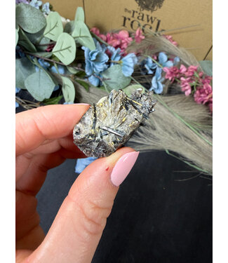 Aegirine with Smoky Quartz #6, 17.68gr