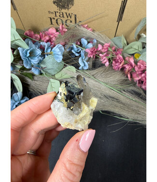 Aegirine with Smoky Quartz #1, 34.49gr